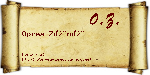 Oprea Zénó névjegykártya